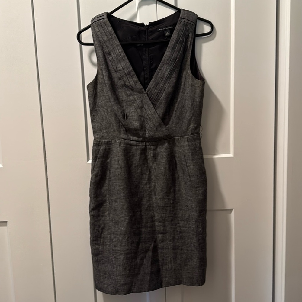 Banana republic gray Sleeveless linen dress size 4